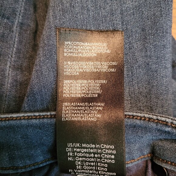 Liverpool Jeans 8 P Ankle Skinny High Rise Dark Wash Stretch Comfort Denim - Picture 5 of 11